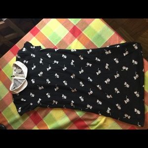 Cat dress with cute white collar
